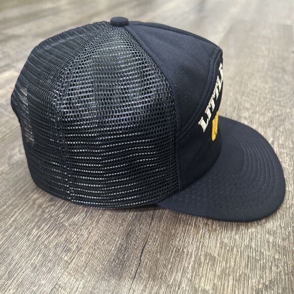 Little League Umpire Hat Snapback Navy Vintage Made in USA Rare Mesh Foam Cap - Picture 2 of 8